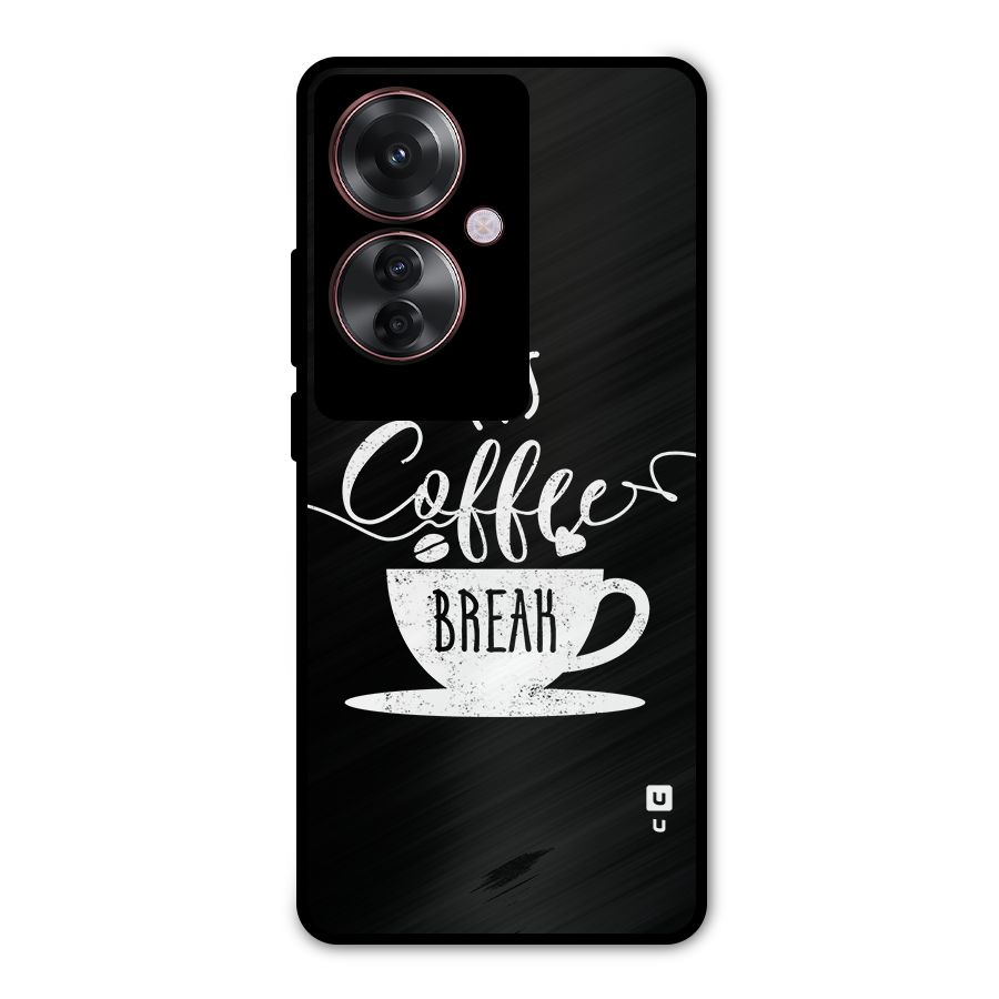 Coffee Break Metal Back Case for Oppo F25 Pro
