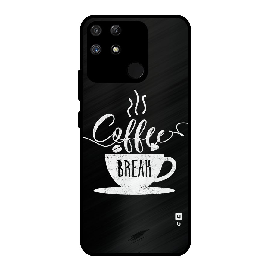 Coffee Break Metal Back Case for Realme Narzo 50A