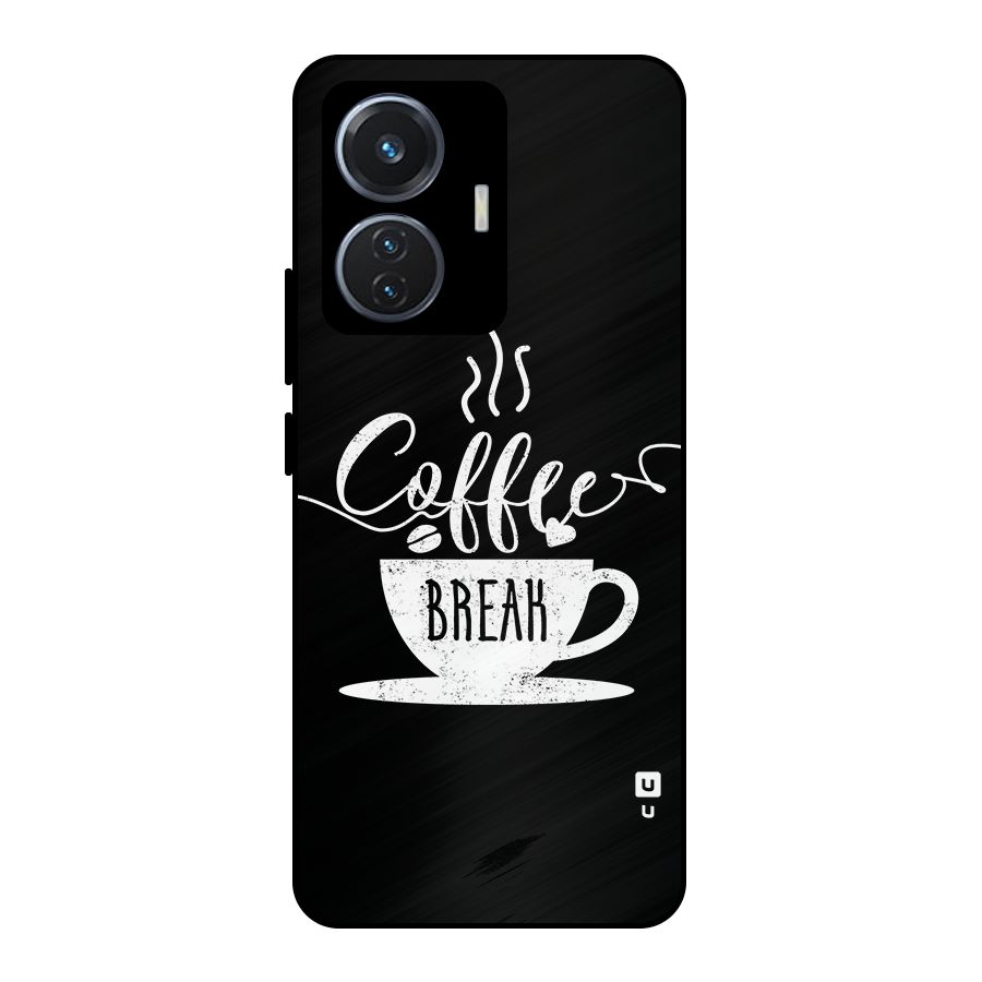 Coffee Break Metal Back Case for Vivo T1 44W