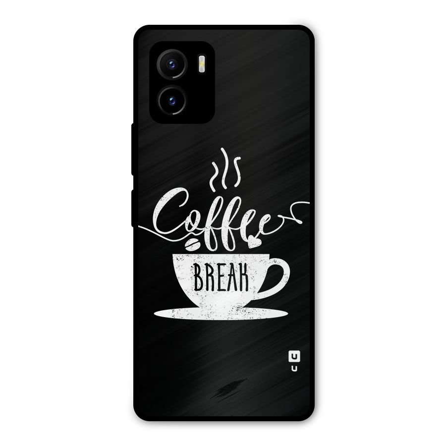 Coffee Break Metal Back Case for Vivo Y15s