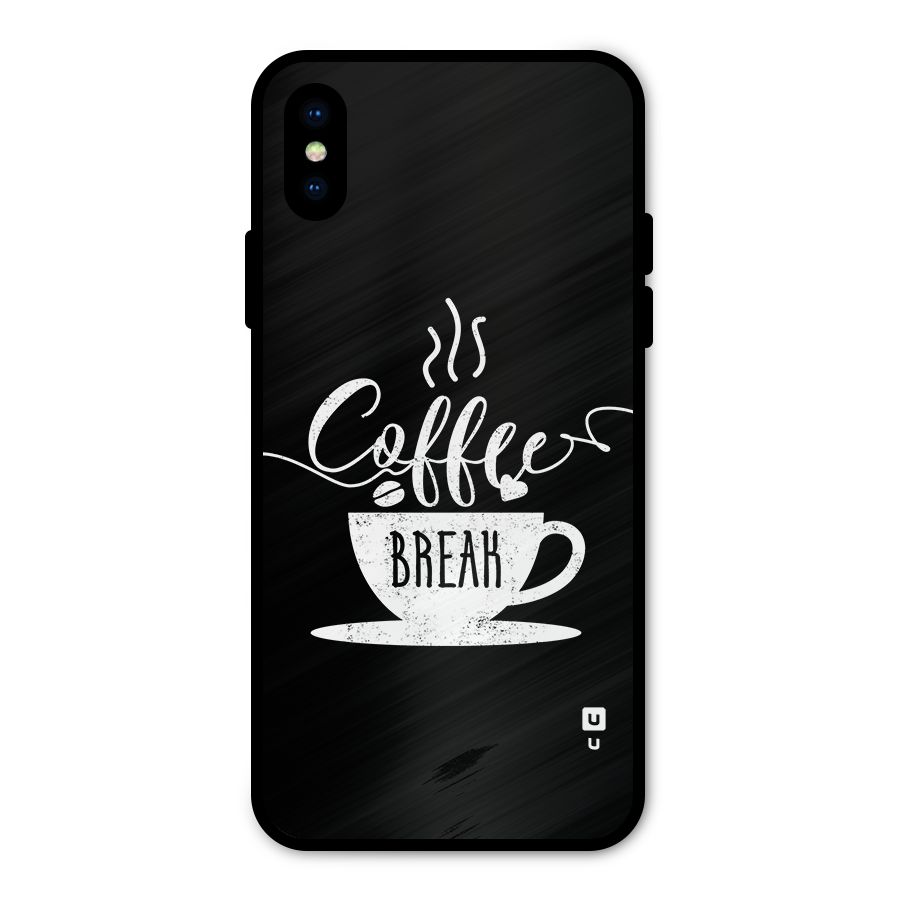 Coffee Break Metal Back Case for iPhone XS