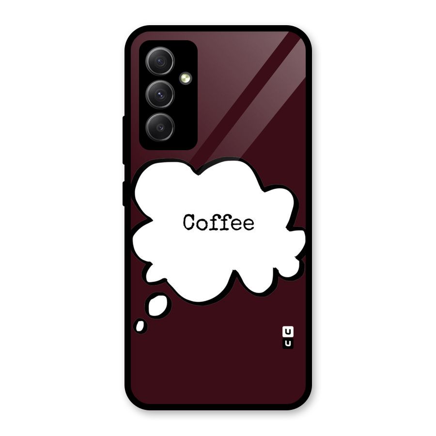 Coffee Bubble Glass Back Case for Galaxy A34