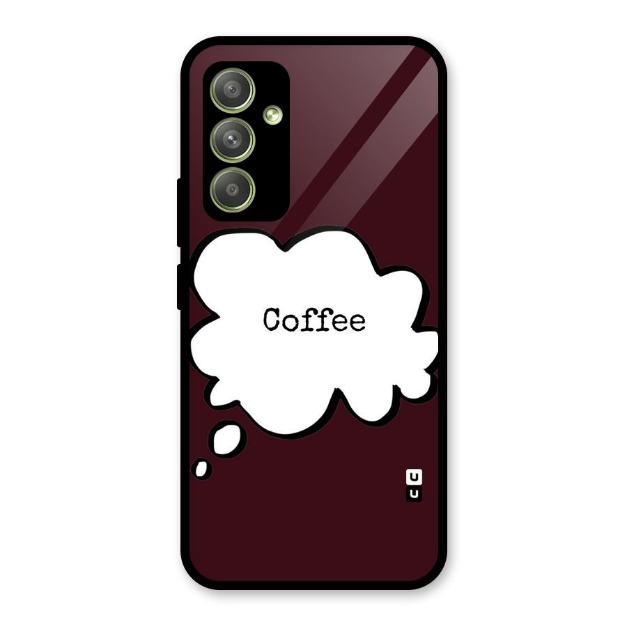 Coffee Bubble Glass Back Case for Galaxy A54