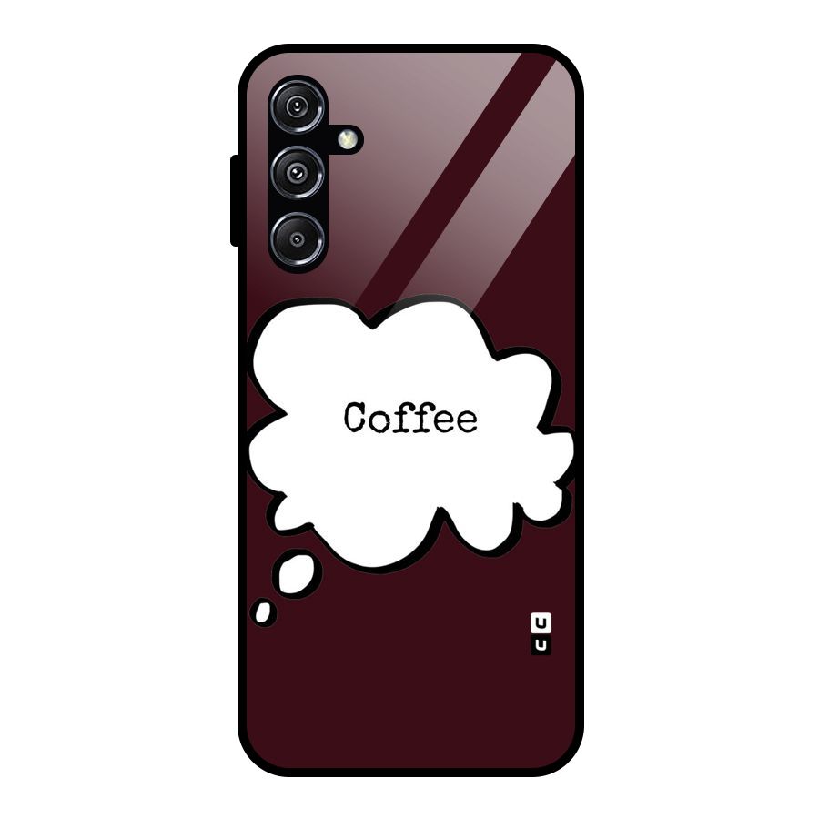 Coffee Bubble Glass Back Case for Galaxy M34 5G