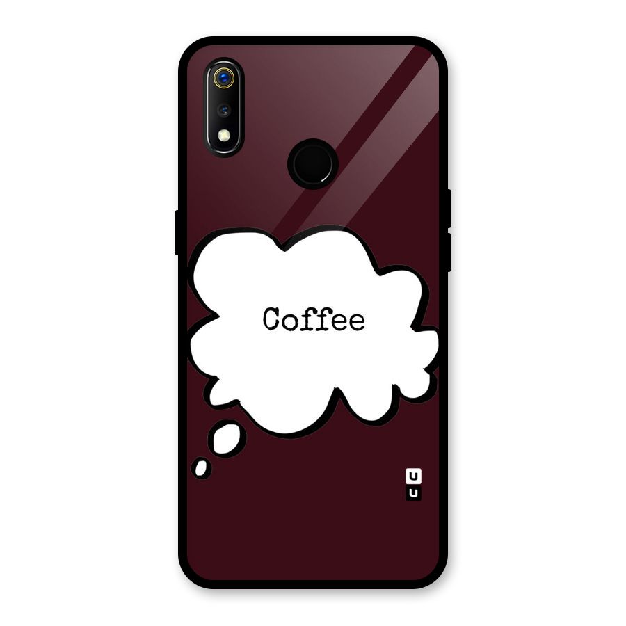 Coffee Bubble Glass Back Case for Realme 3