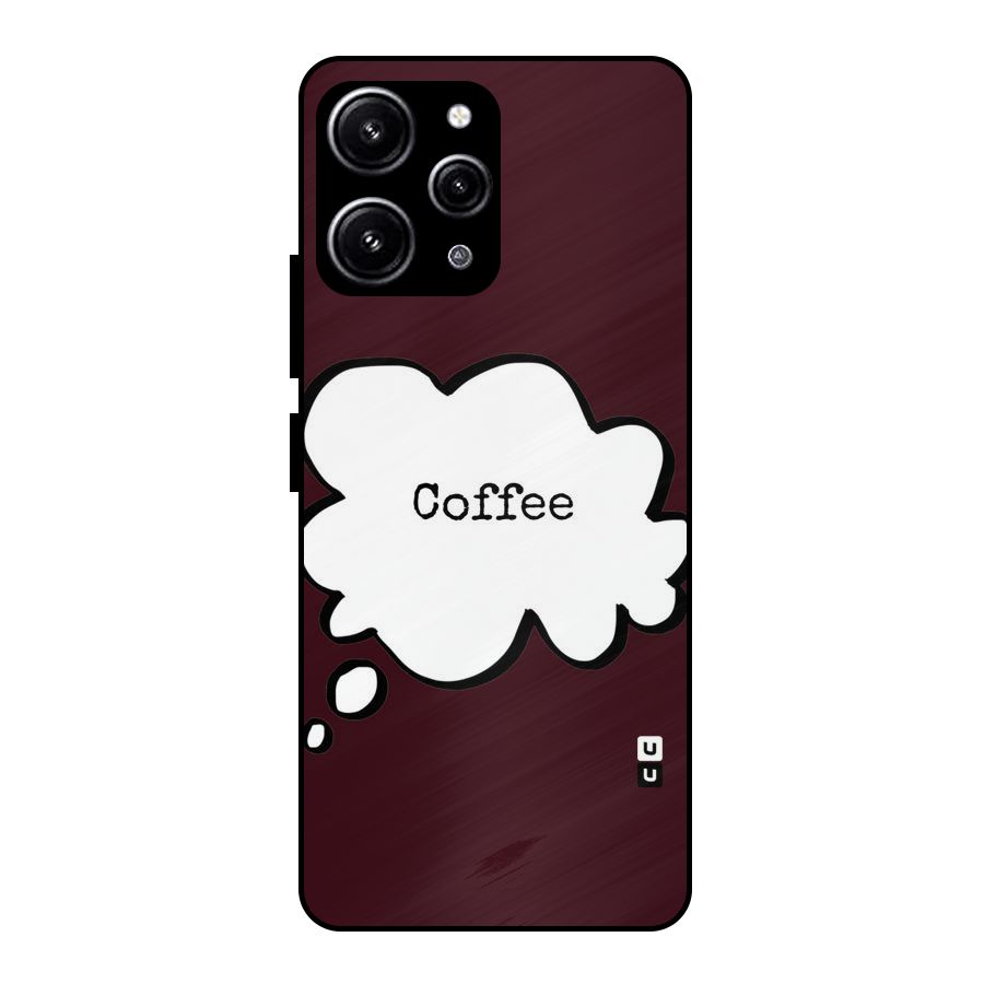 Coffee Bubble Glass Back Case for Redmi 12 4G