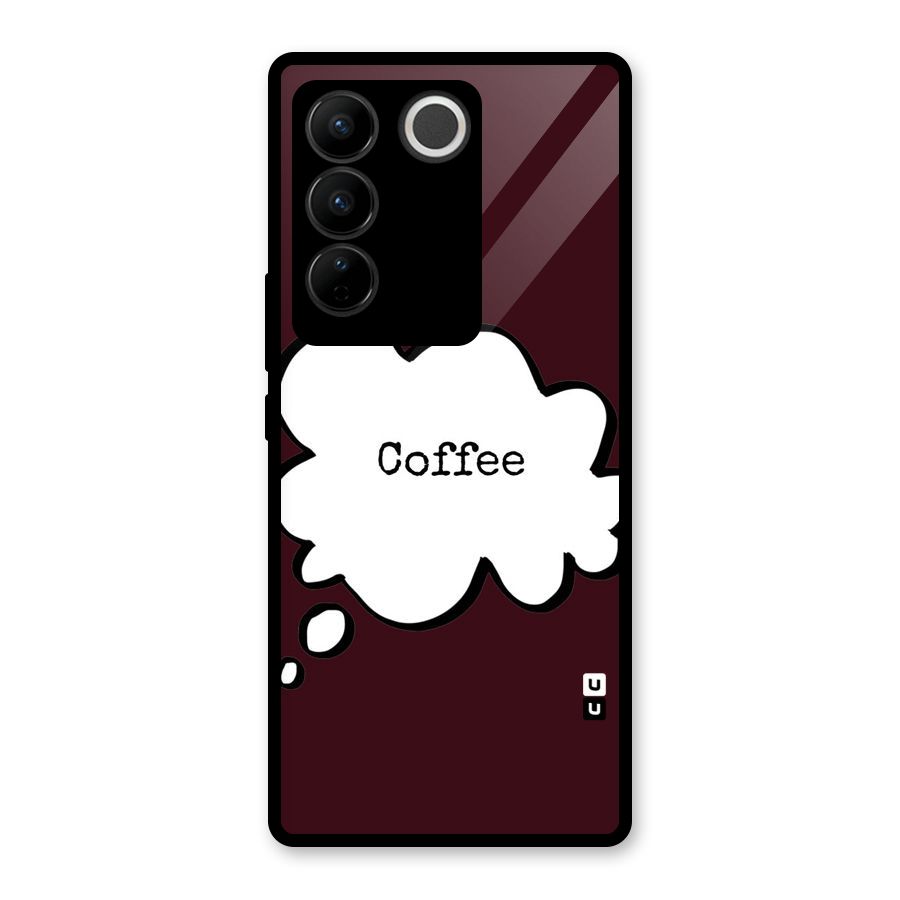 Coffee Bubble Glass Back Case for Vivo V27