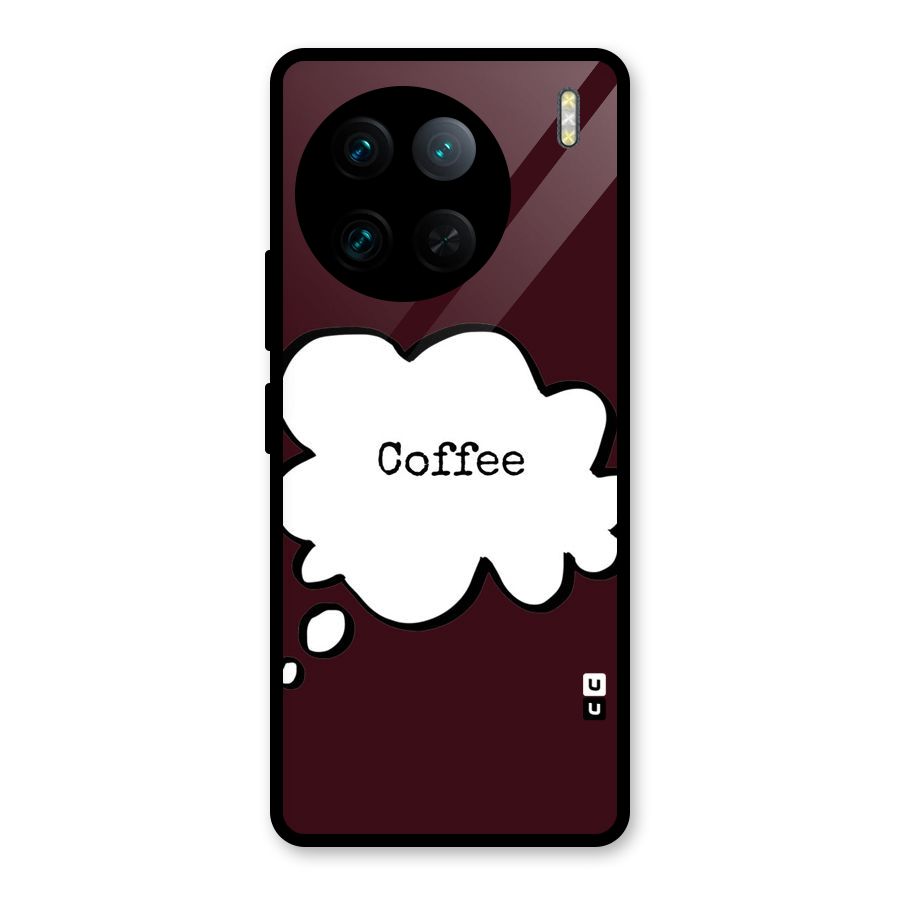 Coffee Bubble Glass Back Case for Vivo X90 Pro