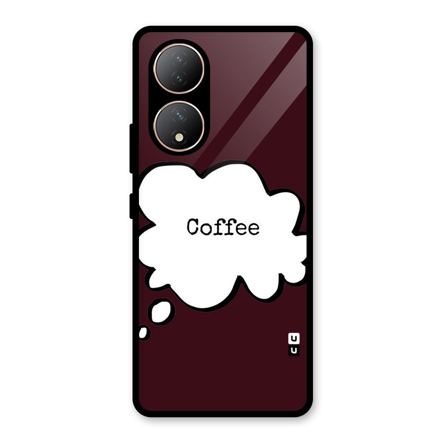 Coffee Bubble Glass Back Case for Vivo Y100A