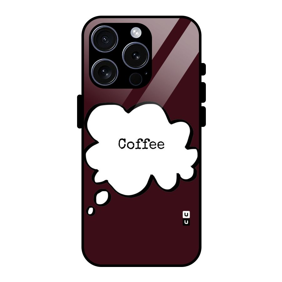 Coffee Bubble Glass Back Case for iPhone 15 Pro