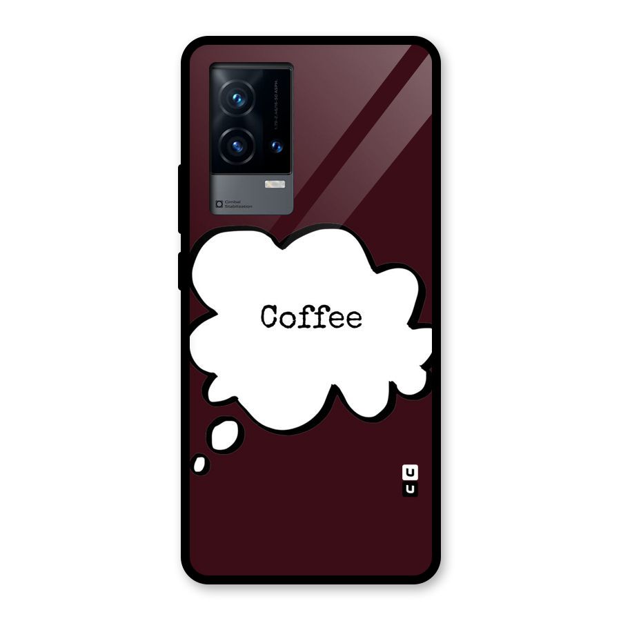 Coffee Bubble Glass Back Case for iQOO 9 5G