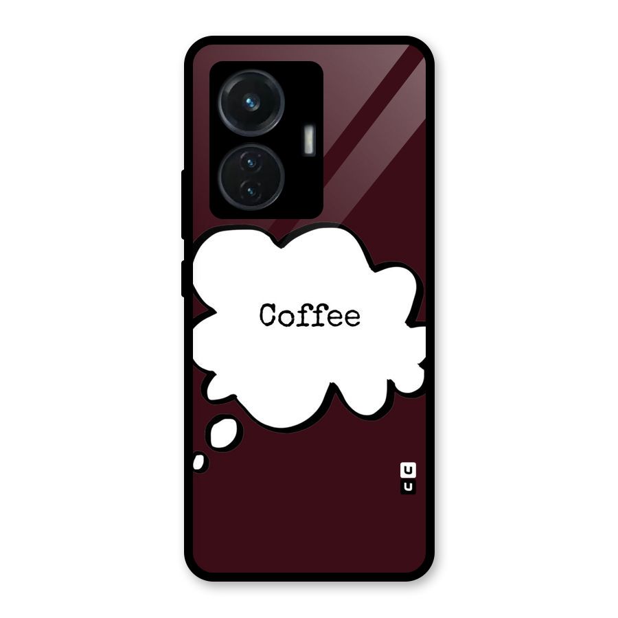 Coffee Bubble Glass Back Case for iQOO Z6 44W