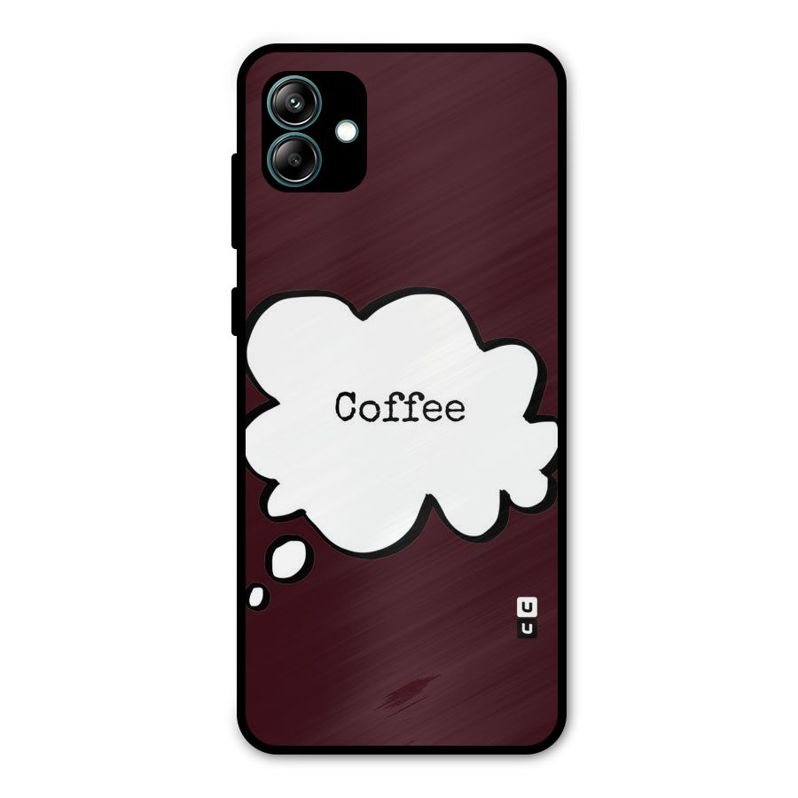 Coffee Bubble Metal Back Case for Galaxy A04