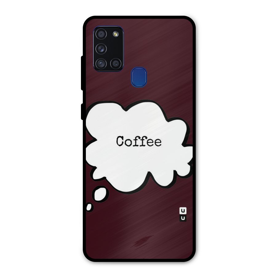 Coffee Bubble Metal Back Case for Galaxy A21s