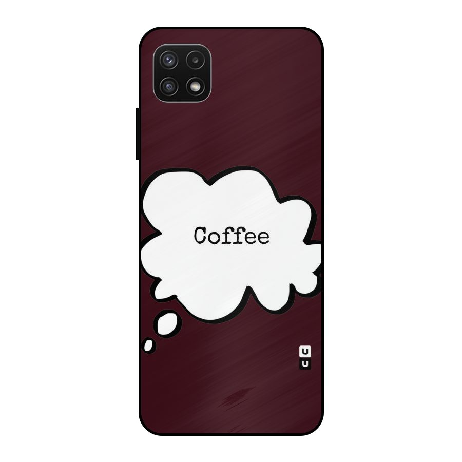 Coffee Bubble Metal Back Case for Galaxy A22 5G