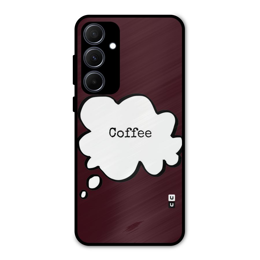 Coffee Bubble Metal Back Case for Galaxy A35