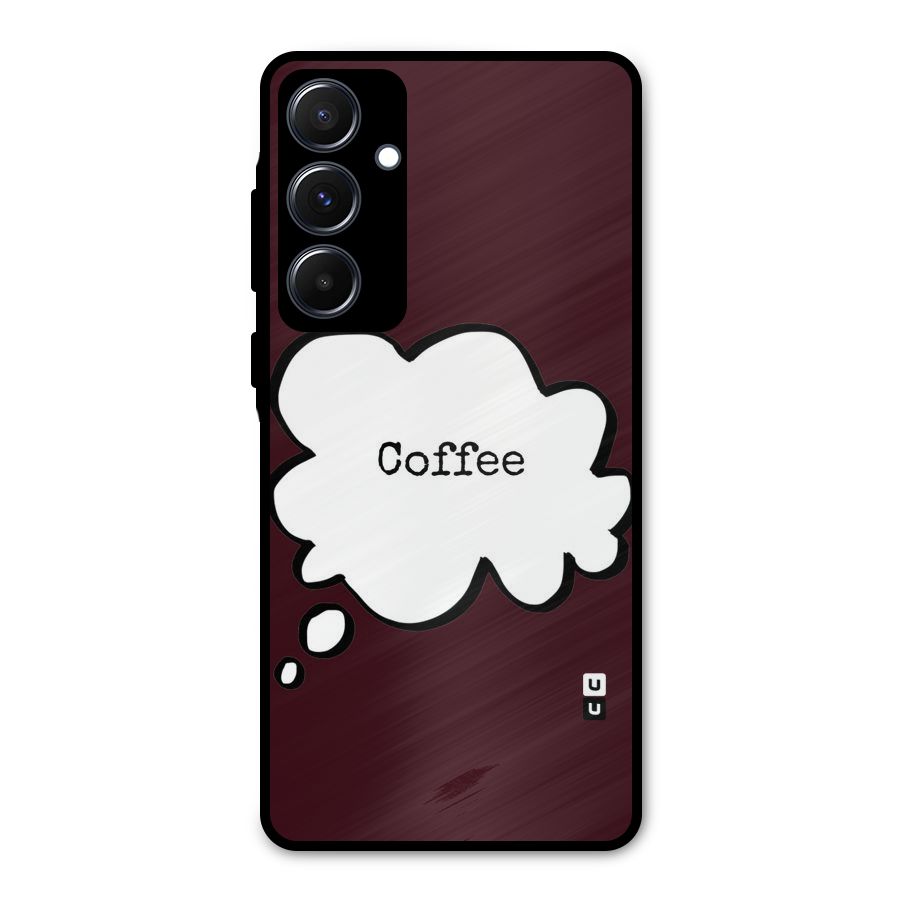 Coffee Bubble Metal Back Case for Galaxy A55