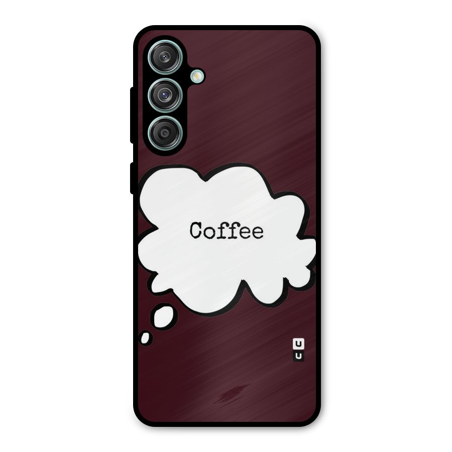 Coffee Bubble Metal Back Case for Galaxy M55 5G
