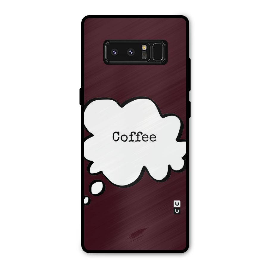 Coffee Bubble Metal Back Case for Galaxy Note 8