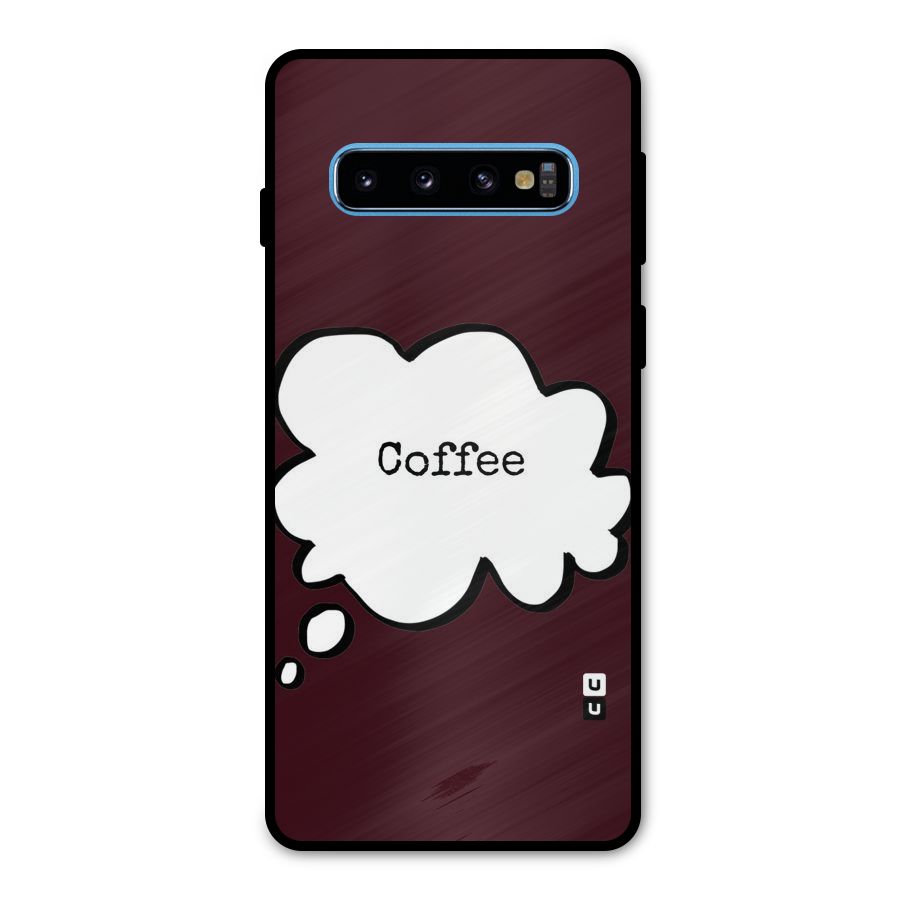 Coffee Bubble Metal Back Case for Galaxy S10