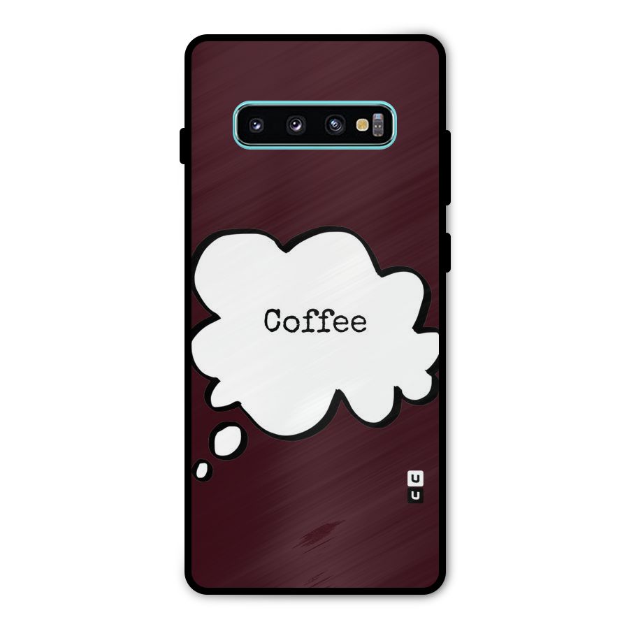 Coffee Bubble Metal Back Case for Galaxy S10 Plus