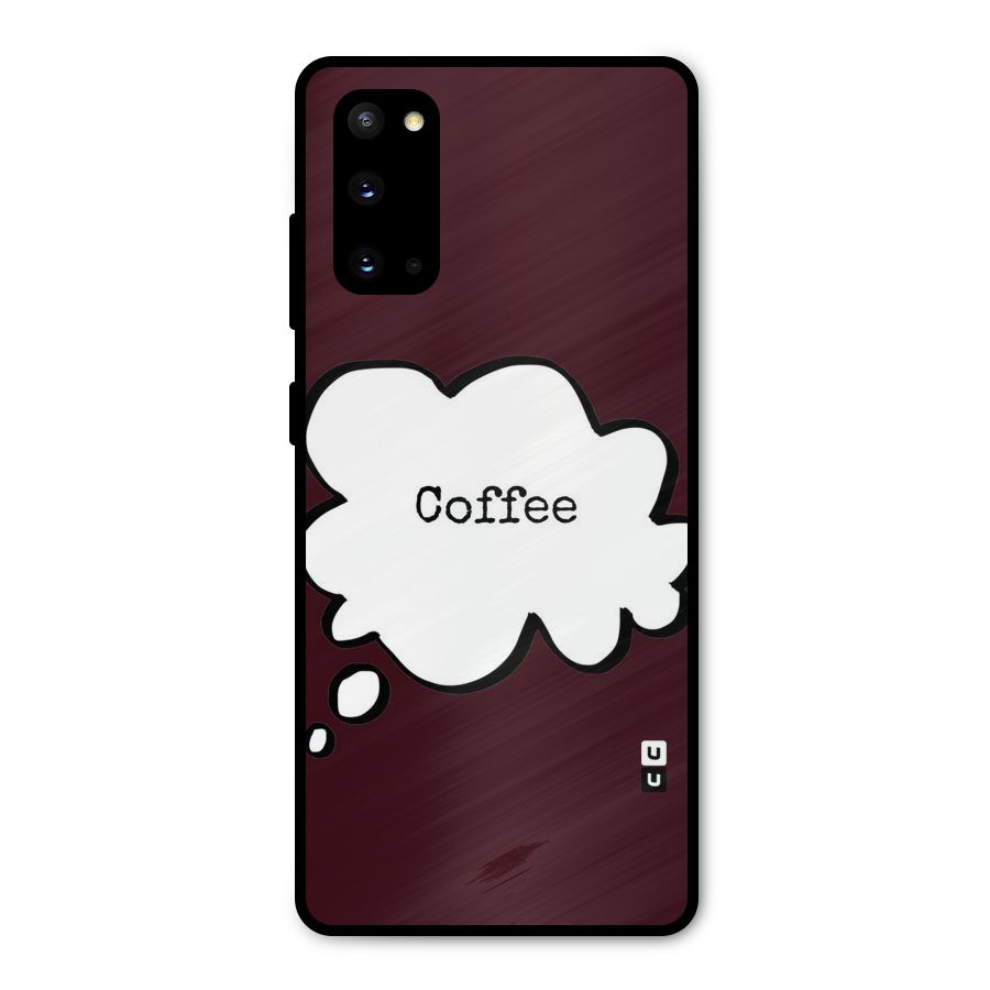 Coffee Bubble Metal Back Case for Galaxy S20
