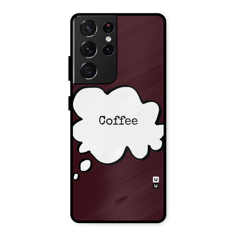 Coffee Bubble Metal Back Case for Galaxy S21 Ultra 5G
