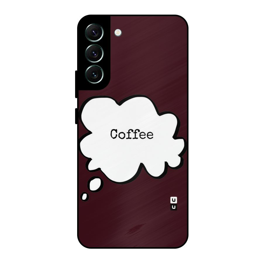 Coffee Bubble Metal Back Case for Galaxy S22 Plus 5G