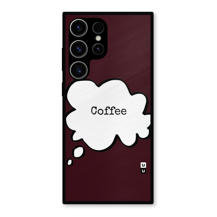 Coffee Bubble Metal Back Case for Galaxy S23 Ultra