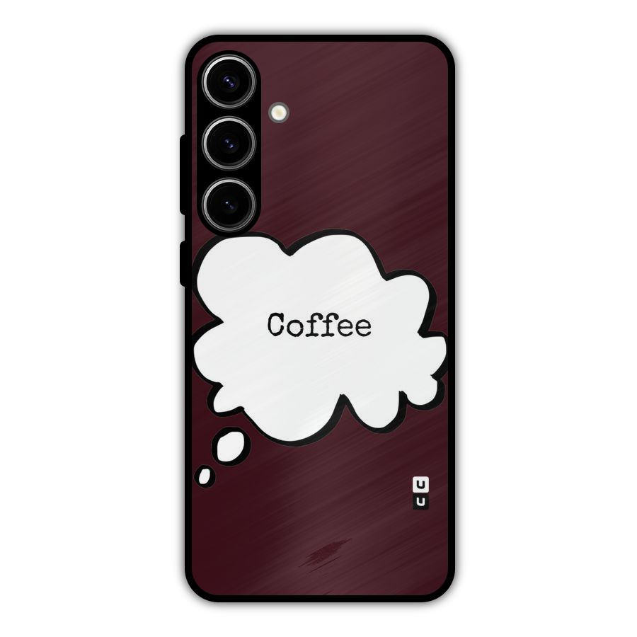 Coffee Bubble Metal Back Case for Galaxy S24 Plus