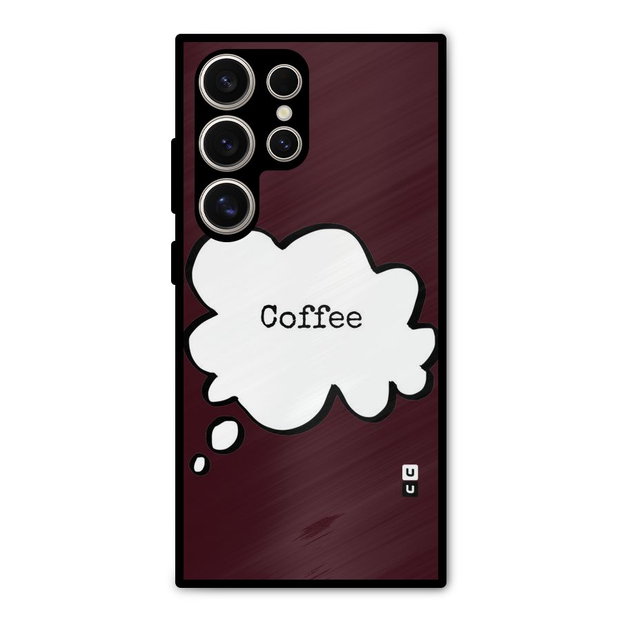 Coffee Bubble Metal Back Case for Galaxy S24 Ultra