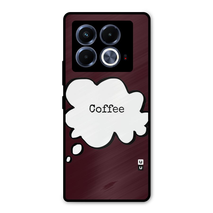 Coffee Bubble Metal Back Case for Infinix Note 40 5G