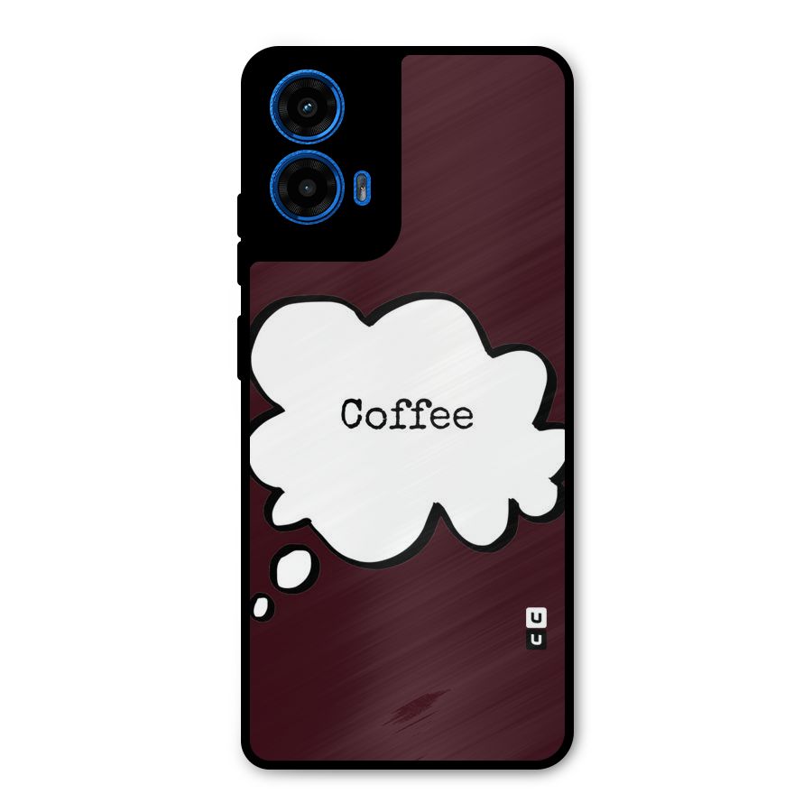 Coffee Bubble Metal Back Case for Moto G45