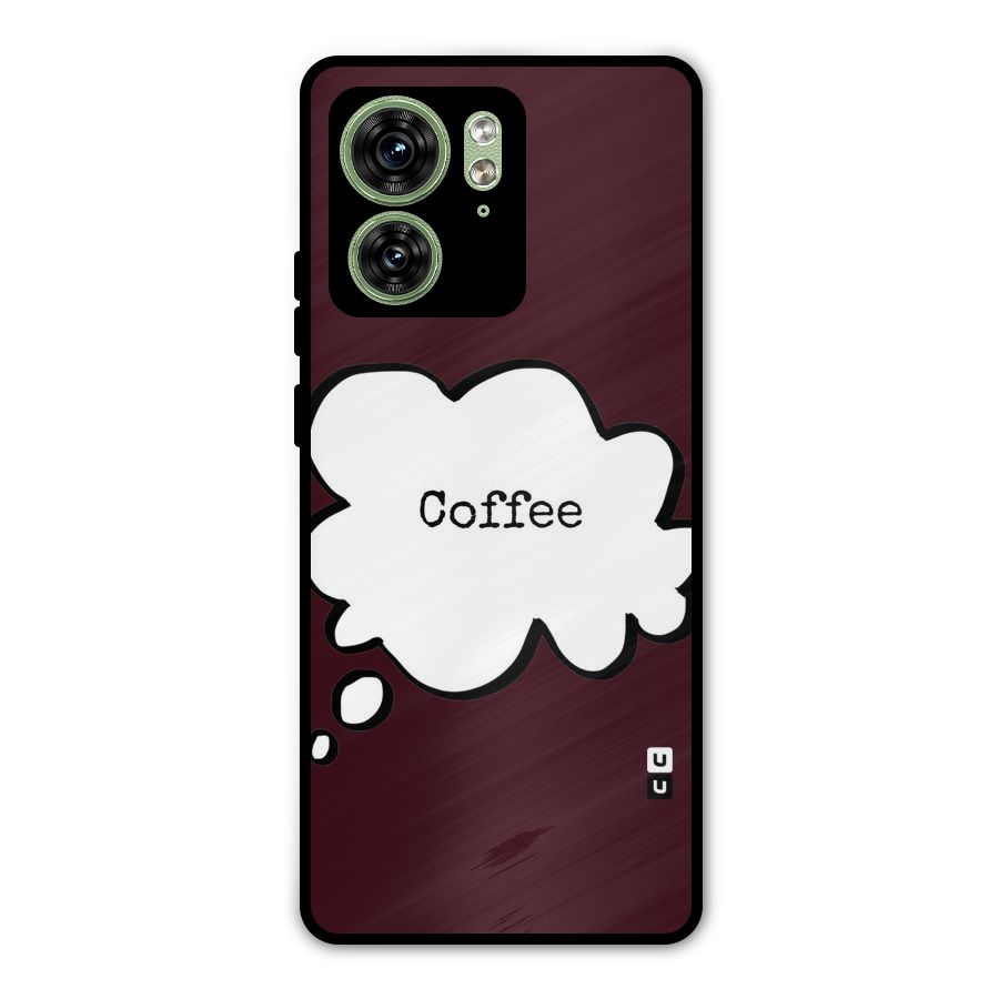 Coffee Bubble Metal Back Case for Motorola Edge 40 5G
