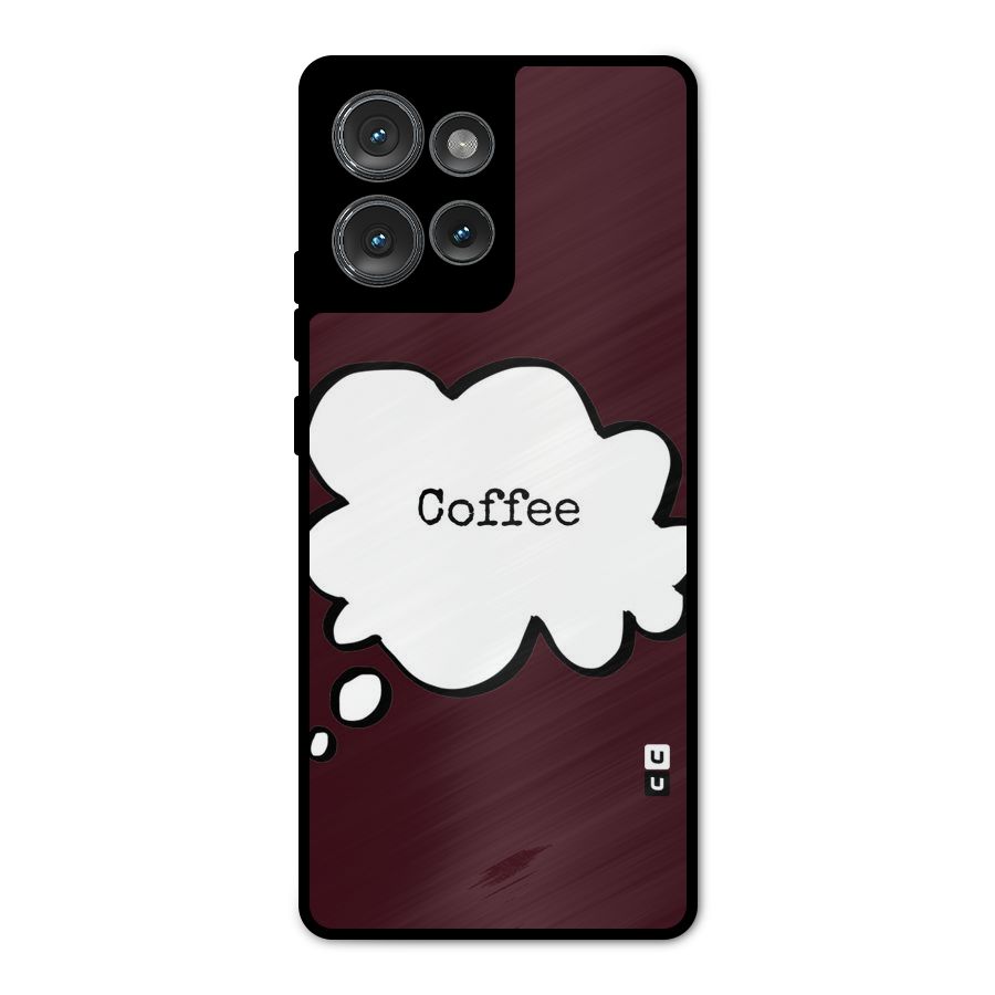 Coffee Bubble Metal Back Case for Motorola Edge 50