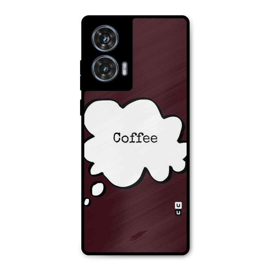 Coffee Bubble Metal Back Case for Motorola Edge 50 Fusion
