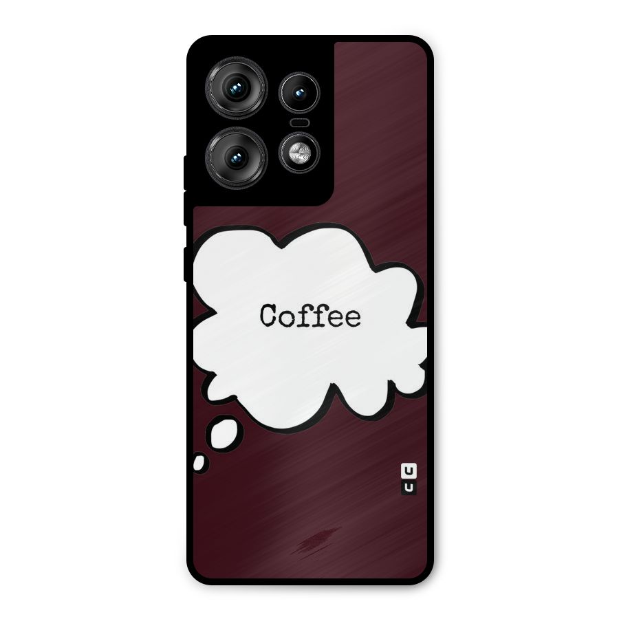 Coffee Bubble Metal Back Case for Motorola Edge 50 Pro