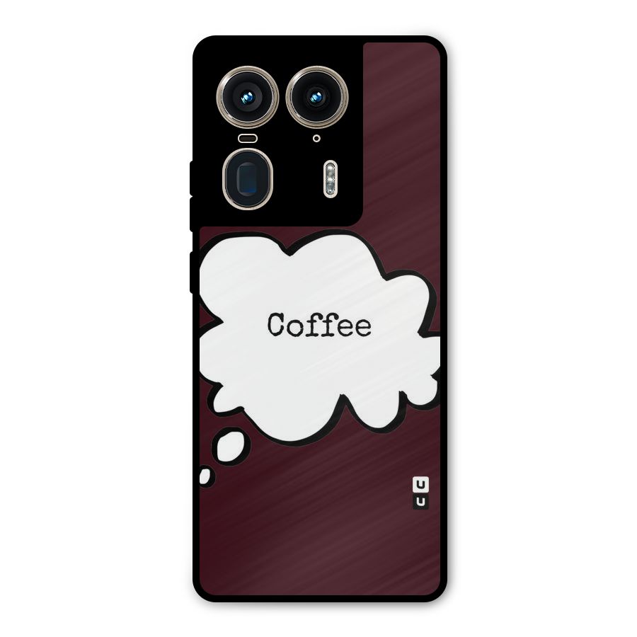 Coffee Bubble Metal Back Case for Motorola Edge 50 Ultra