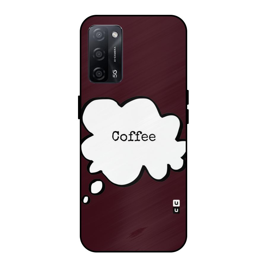 Coffee Bubble Metal Back Case for Oppo A53s 5G