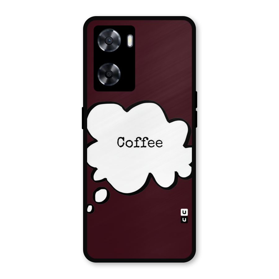 Coffee Bubble Metal Back Case for Oppo A57 2022