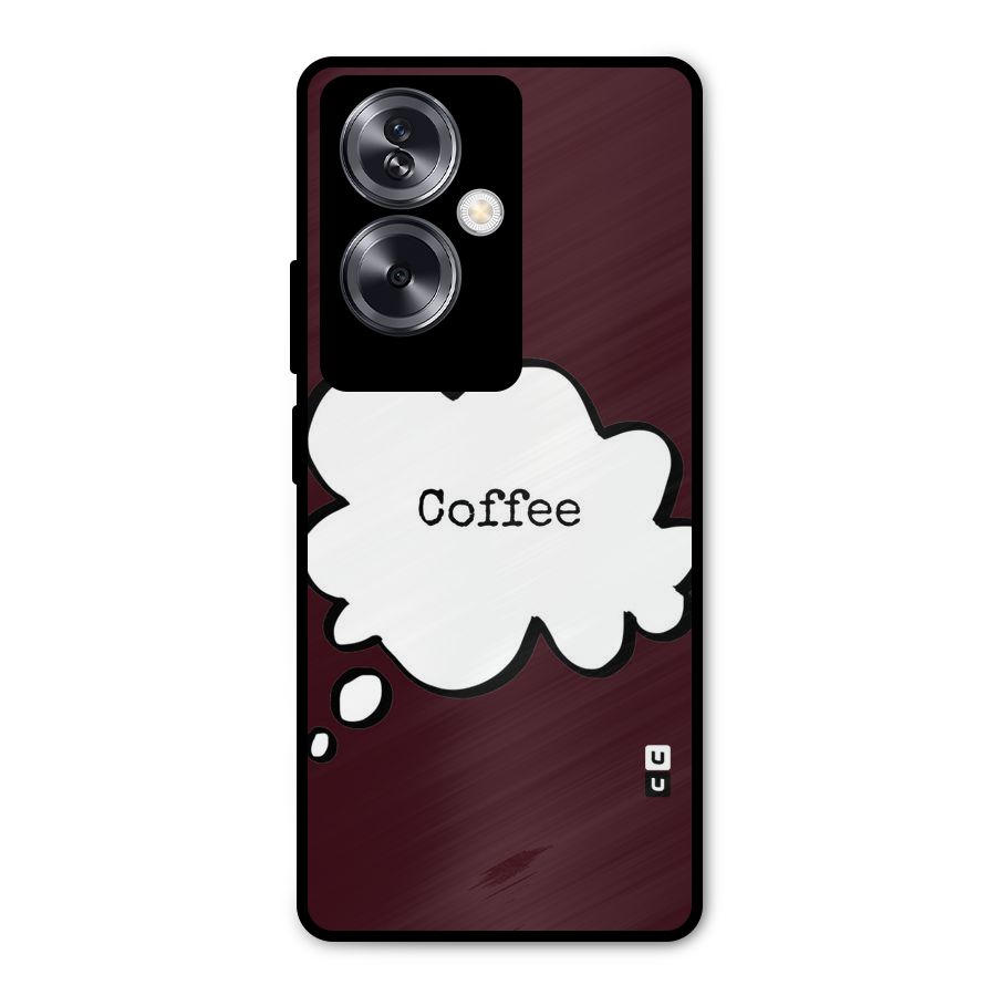 Coffee Bubble Metal Back Case for Oppo A79 5G