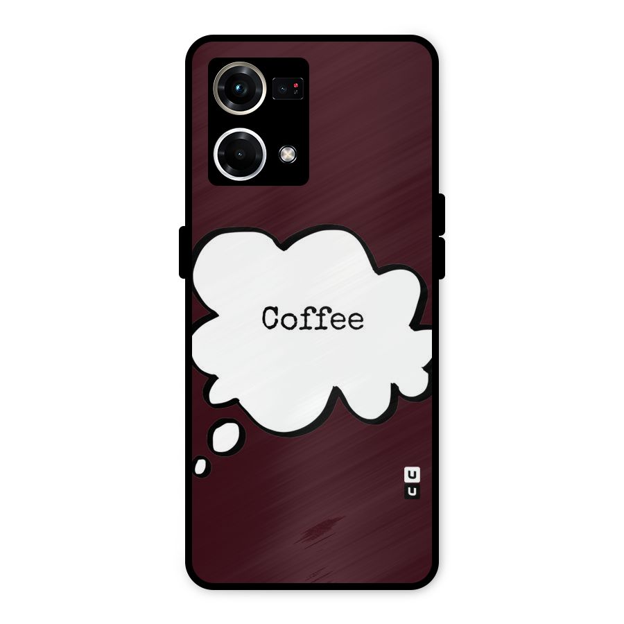 Coffee Bubble Metal Back Case for Oppo F21 Pro 4G