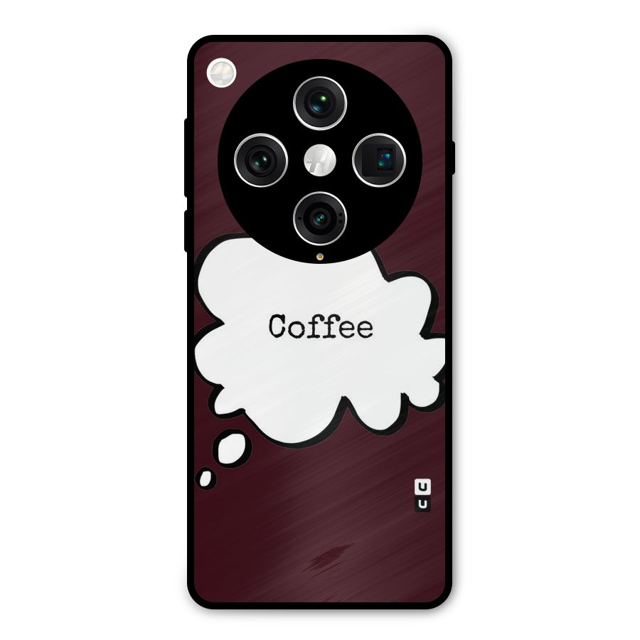 Coffee Bubble Metal Back Case for Oppo Find X8 Pro