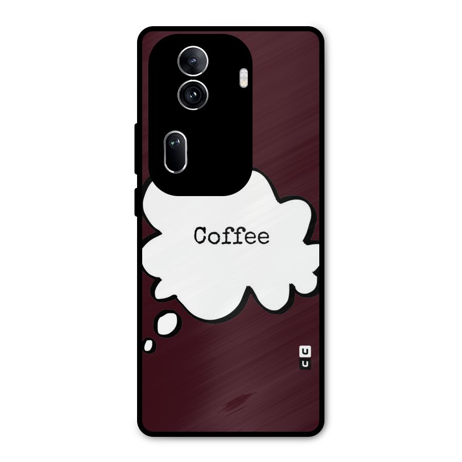 Coffee Bubble Metal Back Case for Oppo Reno11 Pro 5G