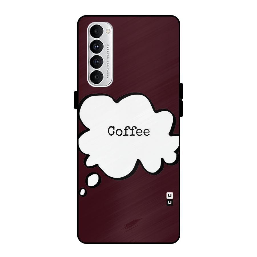 Coffee Bubble Metal Back Case for Oppo Reno4 Pro