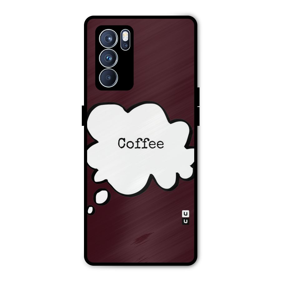 Coffee Bubble Metal Back Case for Oppo Reno6 Pro 5G