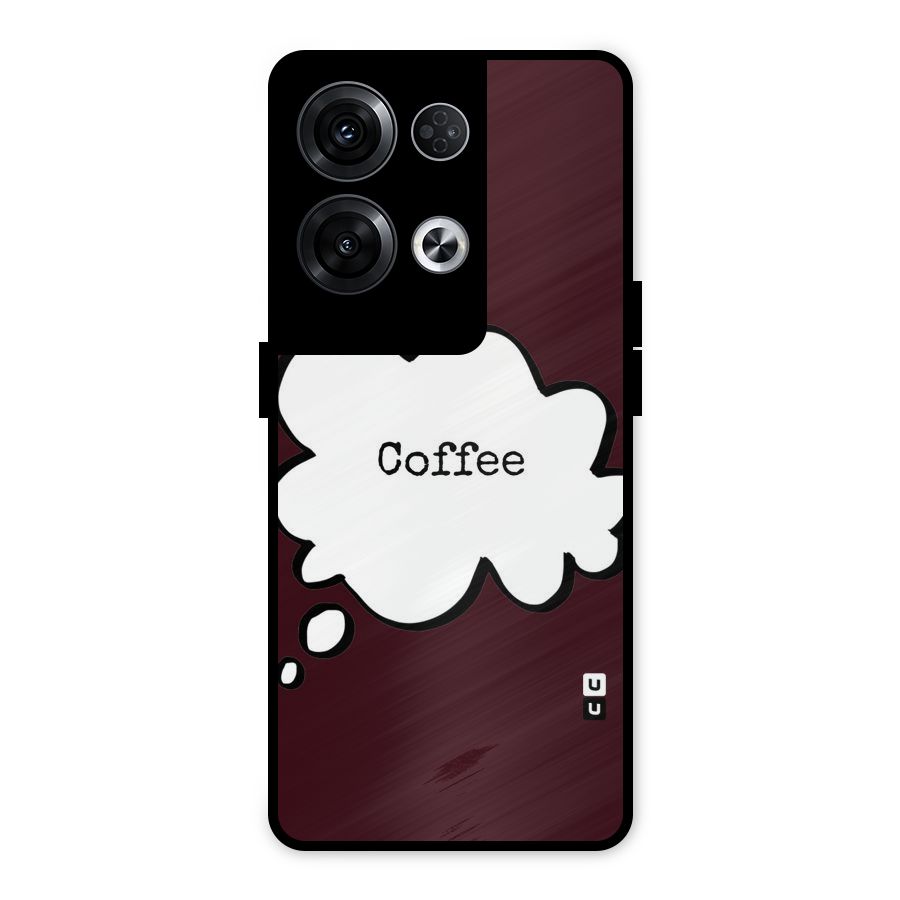Coffee Bubble Metal Back Case for Oppo Reno8 Pro 5G