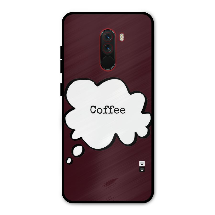 Coffee Bubble Metal Back Case for Poco F1