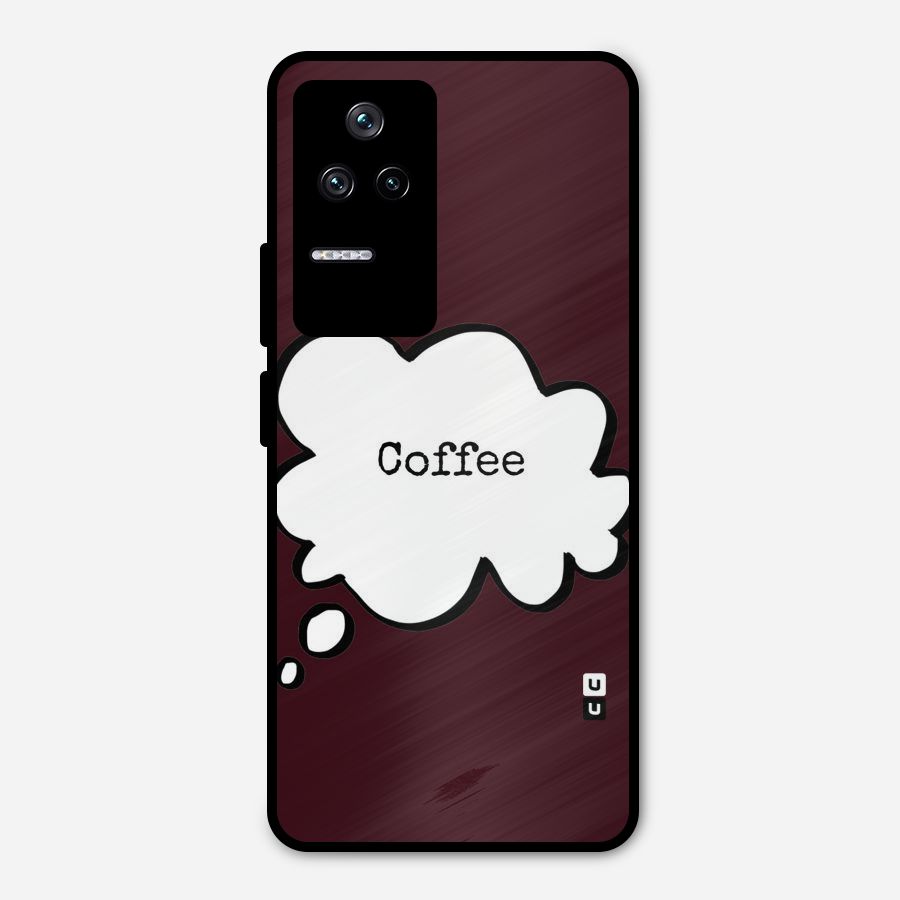 Coffee Bubble Metal Back Case for Poco F4 5G
