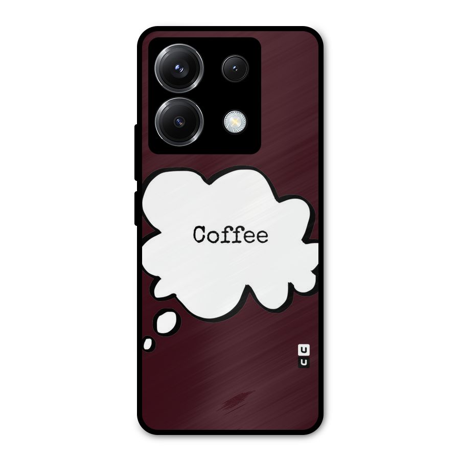 Coffee Bubble Metal Back Case for Poco X6